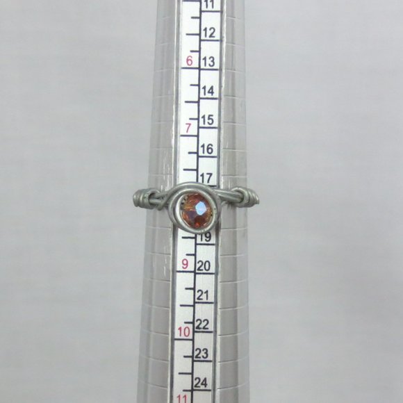 New Stainless Wrap Amber Color Hand Crafted Ring - Picture 8 of 10